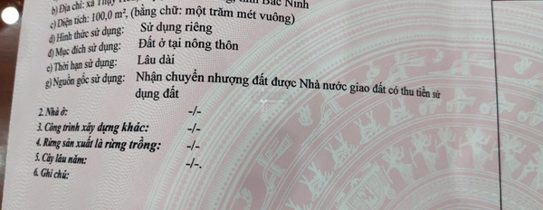 2.2 tỷ bán đất có diện tích chuẩn 100m2 ngay ở Thụy Hòa, Yên Phong-02