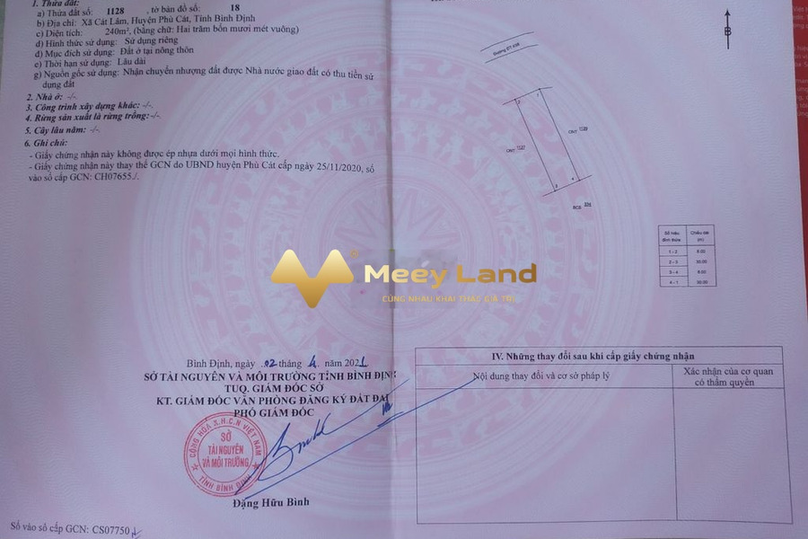 520 triệu bán đất dt 240 m2 tọa lạc tại Cát Lâm, Bình Định-01