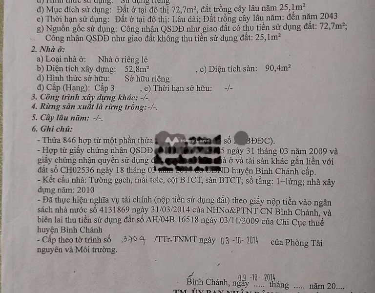 DT 97m2 bán nhà ở vị trí đẹp ở Bình Chánh, Hồ Chí Minh hướng Tây ngôi nhà bao gồm có 4 PN 3 WC còn chần chờ gì nữa. hãy nhấc máy gọi ngay-01