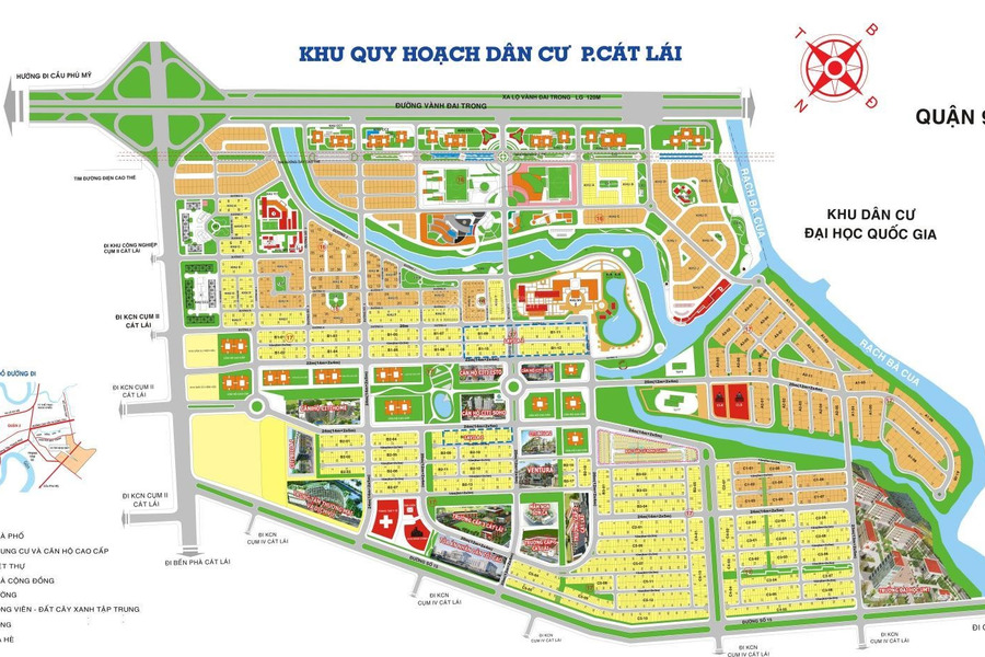 Bán nhanh lô đất sổ đỏ cá nhân tại KDC Cát Lái Quận 2. Gần trường đại học UMT. DT 6x20m (120m2) -01