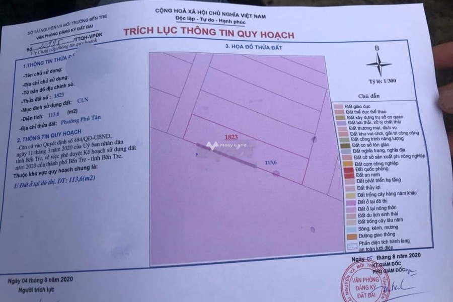 Bán đất diện tích 113,6m2 Phú Tân, Bến Tre-01