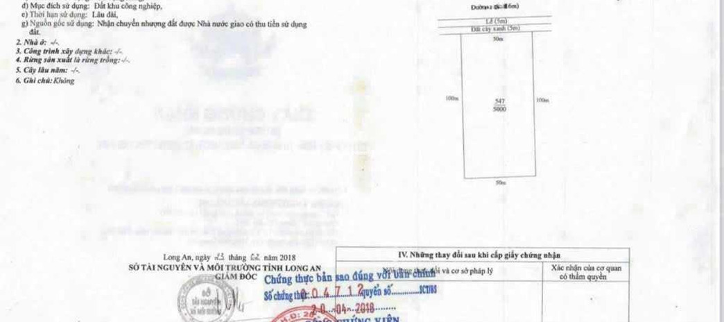 Bán ngay với giá đàm phán chỉ 29 tỷ công nghiệp Hải Sơn cần bán kho bãi vị trí đẹp tại Đường 2, Đức Hòa có diện tích thực 5000m2 chính chủ đăng tin