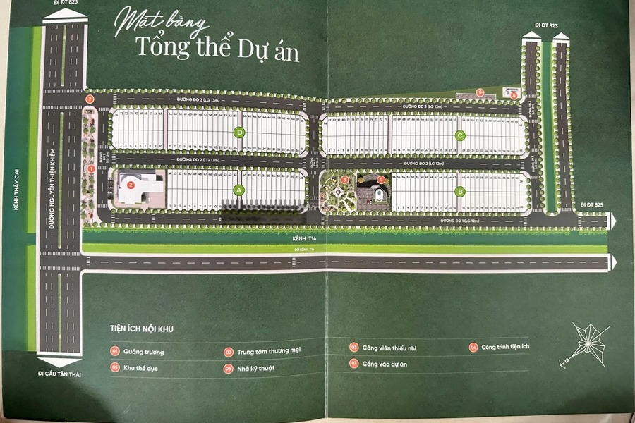 Nguyễn Thiện, Đức Hòa bán đất giá thỏa thuận 1.3 tỷ, hướng Đông - Nam diện tích tầm trung 85.5m2-01