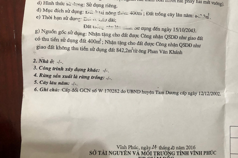 Bán đất Nhân Lý, Tam Quan, Tam Đảo, diên tích 1242m2, giá 3 tỷ-01