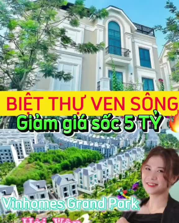 Biệt thự ven sông - The Manhattan Glory tại Vinhomes Grand Park giảm giá sốc đến 5 TỶ