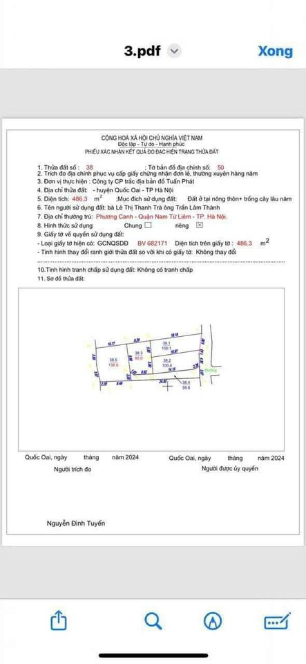 Bán đất huyện Quốc Oai thành phố Hà Nội giá 990.0 triệu-4