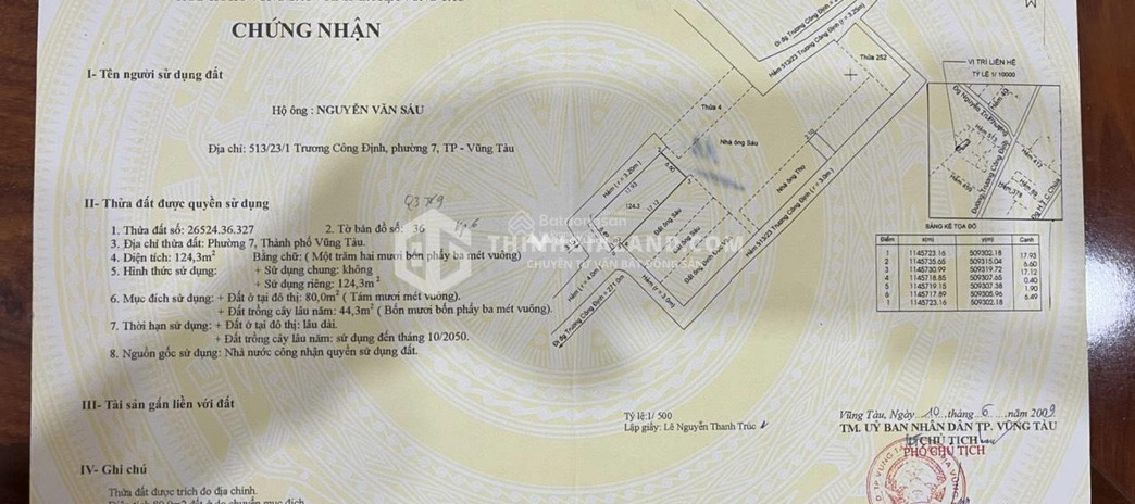 Nhà 1 phòng ngủ bán nhà ở có diện tích chung là 124m2 bán ngay với giá siêu mềm 6.3 tỷ mặt tiền nằm ngay ở Vũng Tàu, Bà Rịa-Vũng Tàu, hướng Tây - Nam