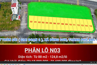 Bán sân bóng, sân tennis - thể thao huyện Yên Dũng tỉnh Bắc Giang giá 2.0 tỷ