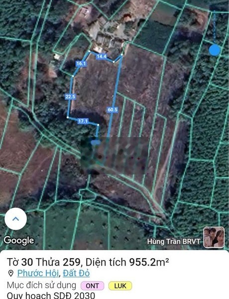 955m2 đất ngay trung tâm hành chính huyện Đất Đỏ, ra biển tầm 10p -01