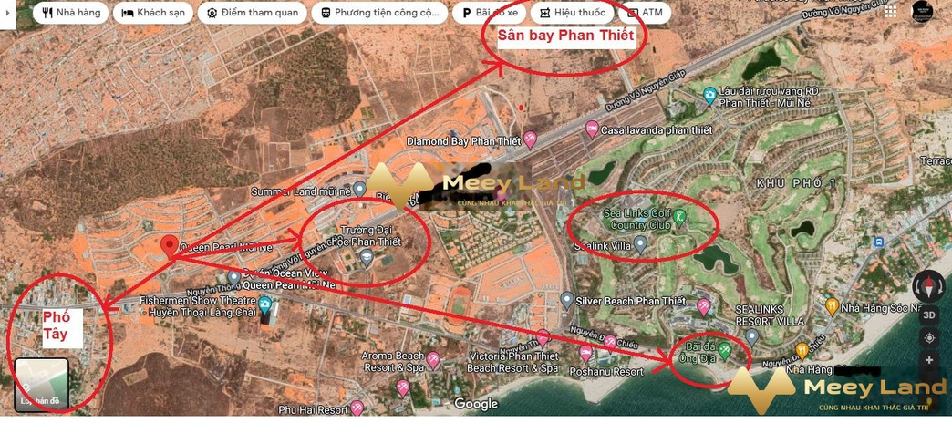 Ngay Phan Thiết, Bình Thuận bán đất diện tích cụ thể 265 m2