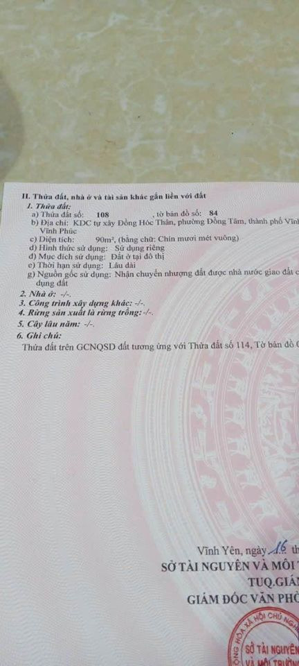 Bán đất thành phố Vĩnh Yên tỉnh Vĩnh Phúc giá 2.5 tỷ-4