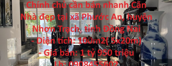 Bán nhà vị trí mặt tiền ở Phước An, Nhơn Trạch bán ngay với giá mua liền chỉ 1.95 tỷ diện tích 100m2 tổng quan nhà gồm 2 phòng ngủ-02