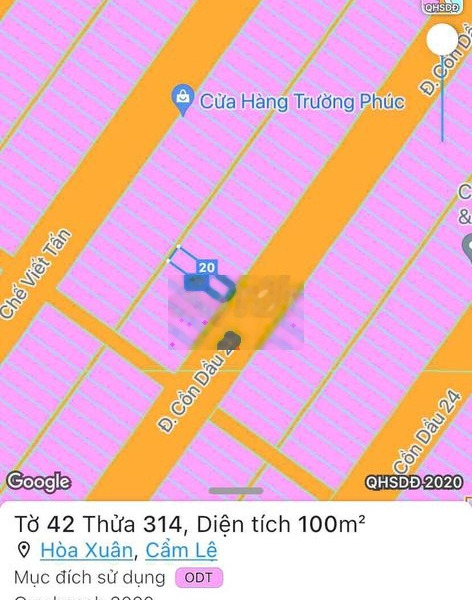 Cần bán đất đg Cồn Dầu 23. gần Thái Văn Lung -01