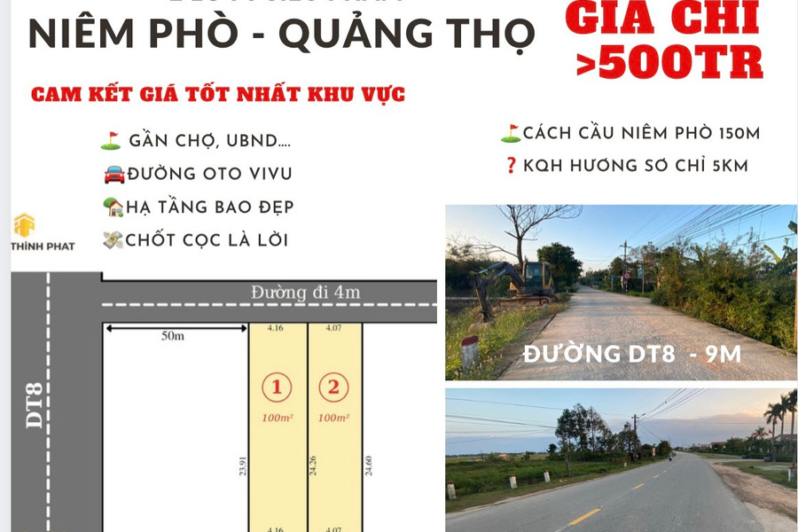 Niêm Phò - Quảng Thọ đường ô tô giá chỉ 530 triệu-01