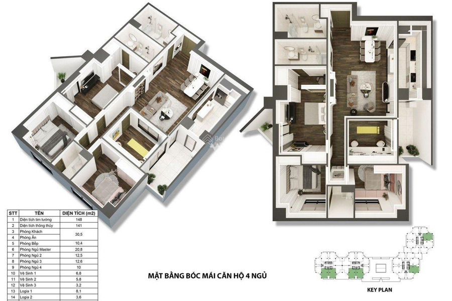 Có diện tích gồm 127m2, bán căn hộ ở Tứ Hiệp, Hà Nội, căn hộ nhìn chung có tổng 4 PN, 3 WC, có chỗ để xe-01