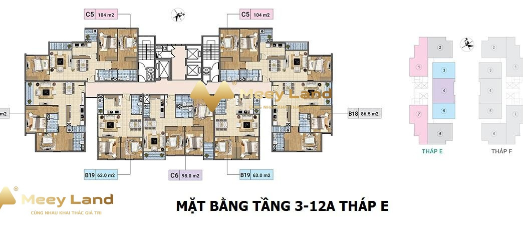 Bán căn hộ diện tích thực là 86.3m2 tọa lạc ở Đường Trần Hữu Dực, Hà Nội giá khởi điểm 2.15 tỷ