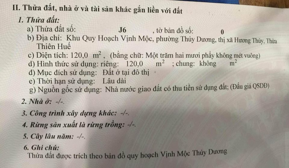 Bán đất thị xã Hương Thủy tỉnh Thừa Thiên Huế giá 2.0 tỷ-4