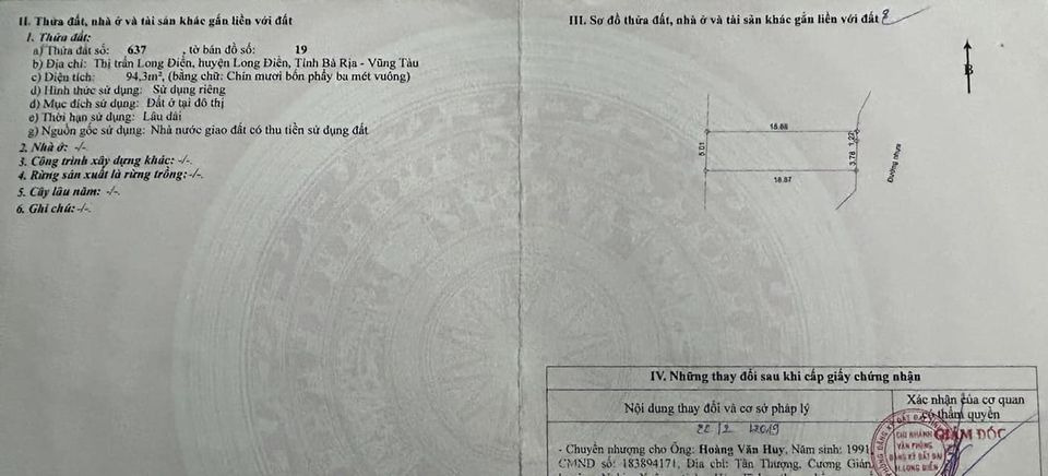 Bán nhà riêng huyện Long Điền tỉnh Bà Rịa - Vũng Tàu giá 1.5 tỷ-0