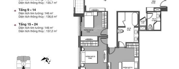 Cần bán căn góc 04, tòa A 3PN, diện tích 136m2 view hồ Tây -02