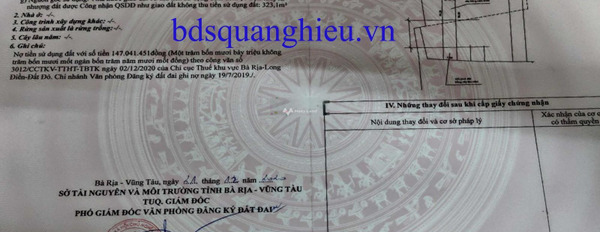 Kim Dinh, Bà Rịa-Vũng Tàu 3.73 tỷ bán đất, hướng Bắc diện tích thực như trên hình 393m2-03