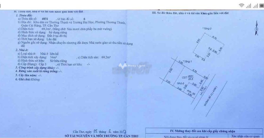 Nhà tổng quan bao gồm 2 PN bán nhà bán ngay với giá sang tên chỉ 2.3 tỷ diện tích 66m2 vị trí tiện lợi Thường Thạnh, Cái Răng-01