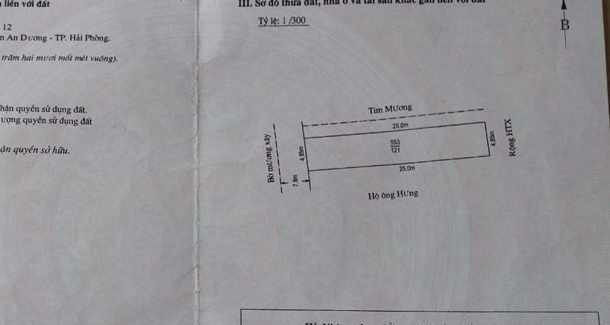 Đất Bắc Sơn, An Dương, Hải Phòng, 121m2, đường 7m