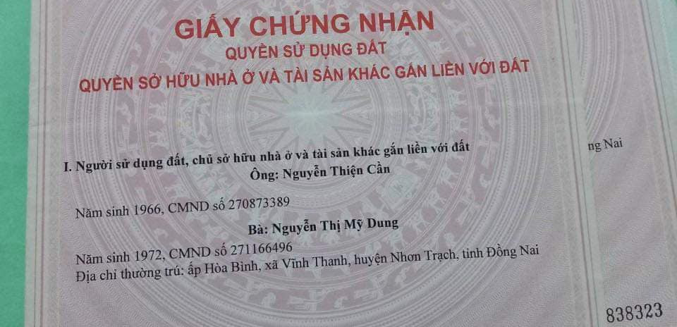 Mua bán đất huyện Nhơn Trạch tỉnh Đồng Nai giá 2.2 triệu/m2