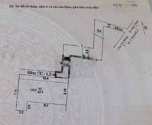 NHÀ TRỆT LẦU DT RỘNG TỚI 63,4m2 HẺM 118 ĐƯỜNG 3/2 -01