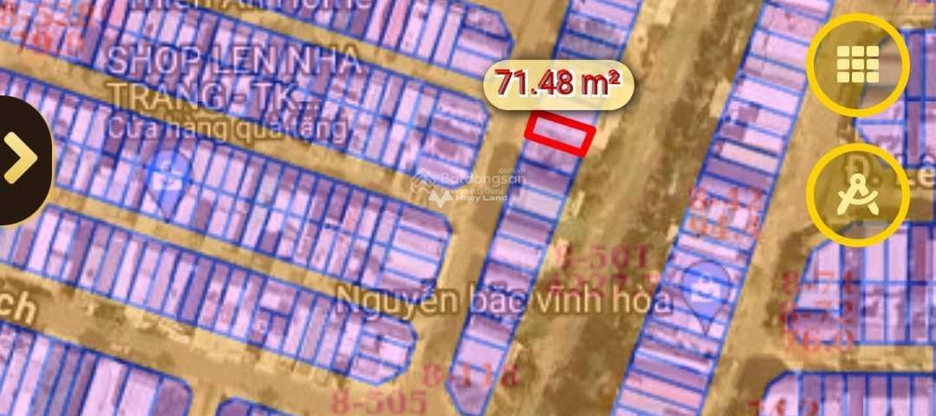 Bán lô đất mặt tiền Nguyễn An, KDC Hòn Xện, Vĩnh Hòa, Nha Trang. Dt 71.5m2 ngang 5.5m 