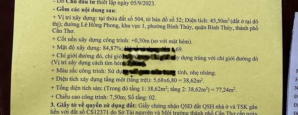 820 triệu bán đất diện tích rất rộng 46m2 mặt tiền tọa lạc ngay Lê Hồng Phong, Long Tuyền, hướng Đông Nam-02