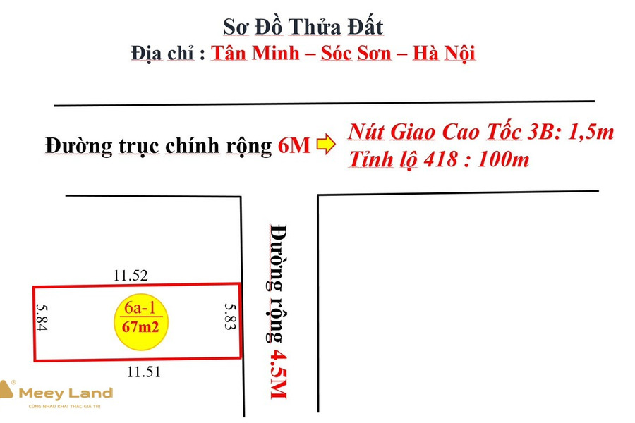 Chính chủ bán đất thổ cư mặt tiền tại Tân Minh, Sóc Sơn-01