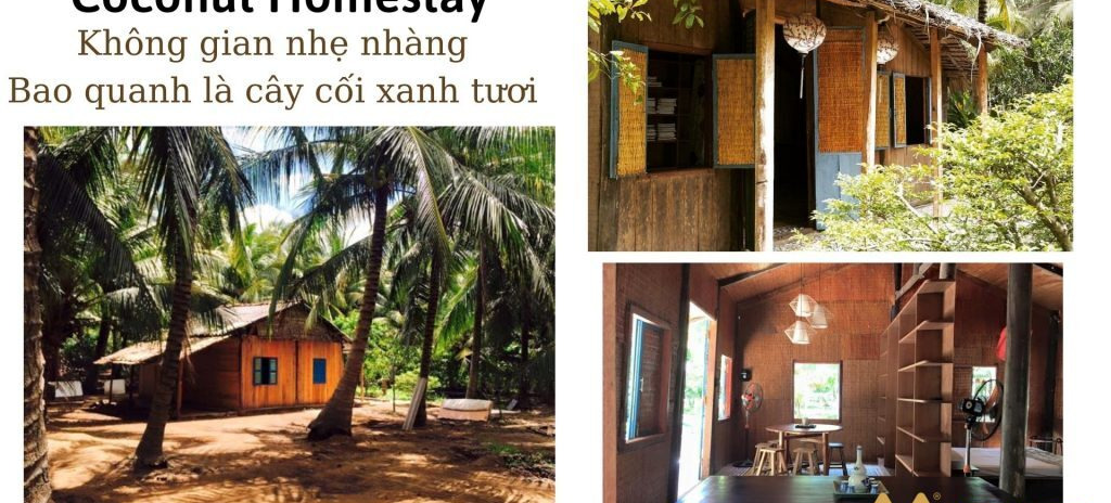Cocohut Homestay gần Sài Gòn cho thuê tại Sơn Hòa, Châu Thành, Bến Tre