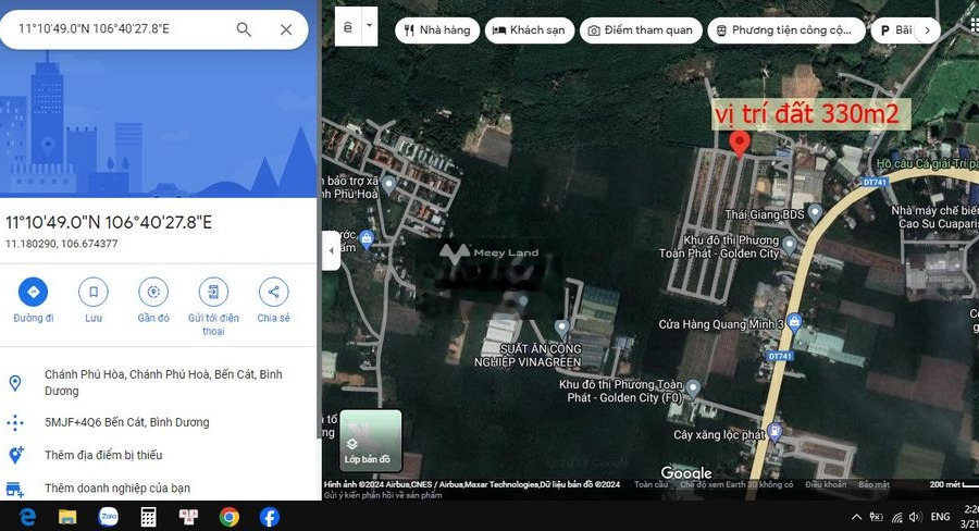 Nằm trong mức 992 triệu bán đất diện tích dài 330m2 vị trí đẹp tọa lạc ở Chánh Phú Hòa, Bình Dương-01