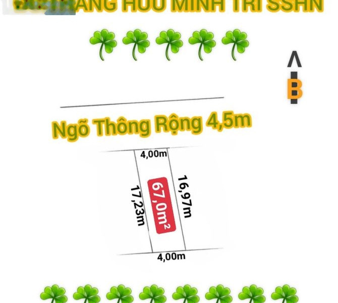 Giá cực sốc 950 triệu bán đất diện tích quy ước 67m2 tọa lạc gần Thắng Trí, Hà Nội-01