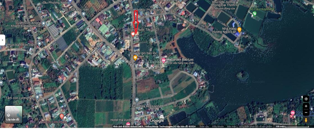 Nằm trong mức 13 tỷ bán đất diện tích trong khoảng 1100m2 vị trí thuận lợi nằm trên Nguyễn Viết Xuân, Bảo Lộc