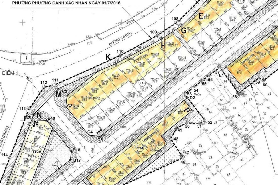 Bán đất Phương Canh, Nam Từ Liêm có diện tích tổng là 95m2-01