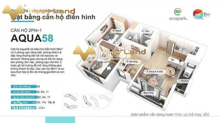 Bán chung cư vị trí thuận lợi ở Văn Giang, Hưng Yên, giá ngạc nhiên chỉ 1,7 tỷ có diện tích thực 63 m2