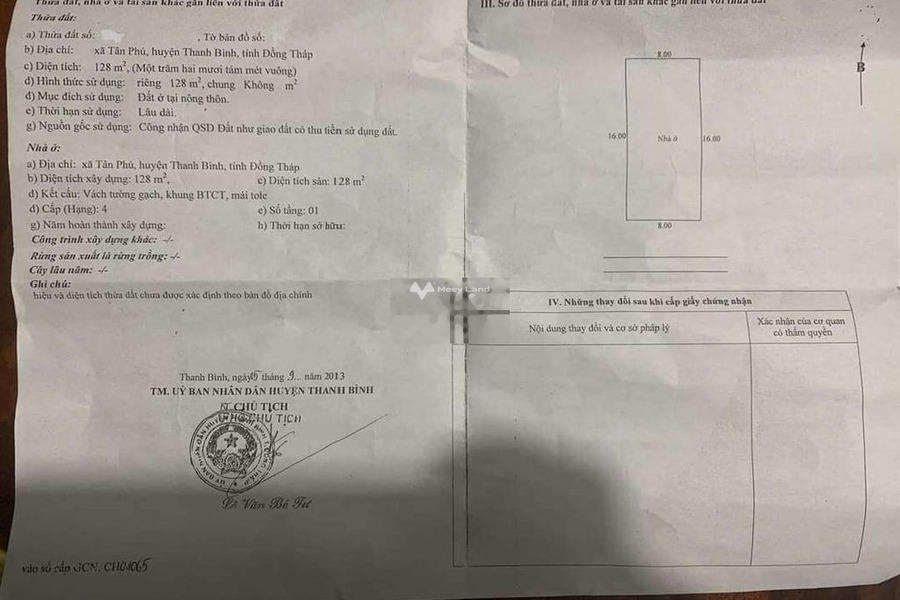 Nhà gồm 8 phòng ngủ bán nhà ở có diện tích rộng 124m2 bán ngay với giá thương lượng 2.34 tỷ vị trí tốt đặt nằm ngay Tân Phú, Đồng Tháp, hướng Đông-01