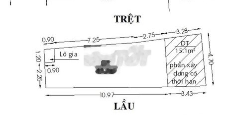 Nhà ba đình 3m5x16m, nở hậu 5m, k quy hoạch, tương lai ra Mt 12m SHR -02