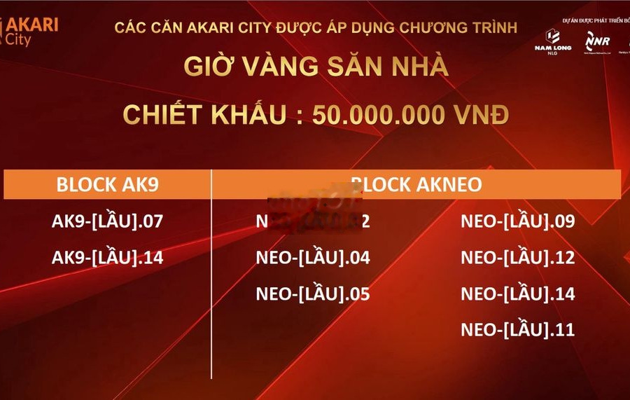 Chính sách mới tháng 7 /2024 căn hộ Akari city ,ưu đãi trên 500 triệu -01