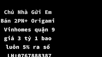 Căn Hộ Origami Vinhomes quận 9 2PN+ giá 3 tỷ 1 BTP 5