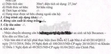 Vị trí ở Thủ Dầu Một, Bình Dương, bán căn hộ bán ngay với giá giao lưu 305 triệu, căn hộ tổng quan có tổng 1 PN, 1 WC vào ở ngay-02