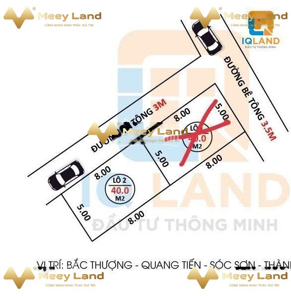 Bán đất 440 triệu Xã Quang Tiến, Huyện Sóc Sơn dt thực là 40 m2-01
