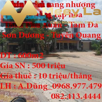 Bán cửa hàng vị trí ngay ở Huyện Sơn Dương, Tỉnh Tuyên Quang, giá siêu ưu đãi 500 triệu, sổ hồng-01