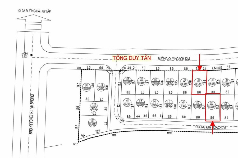 Ngay Tống Duy Tân, Hà Huy Tập bán đất 4.1 tỷ, hướng Tây - Nam diện tích đúng với trên ảnh 108m2-01