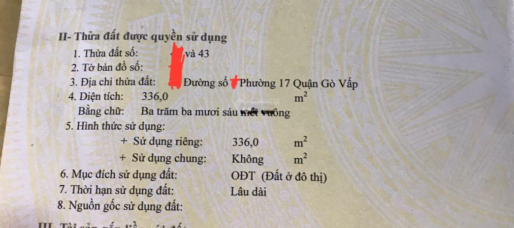 Bán nhà có diện tích chung 19572m2 vị trí mặt tiền ở Gò Vấp, Hồ Chí Minh bán ngay với giá cực sốc từ 16.5 tỷ