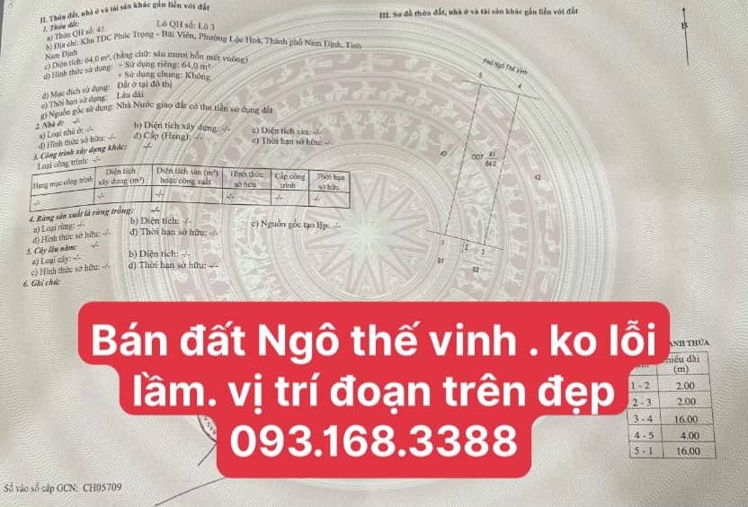 Cần bán đất huyện xuân trường tỉnh nam định giá 2.0 tỷ-0