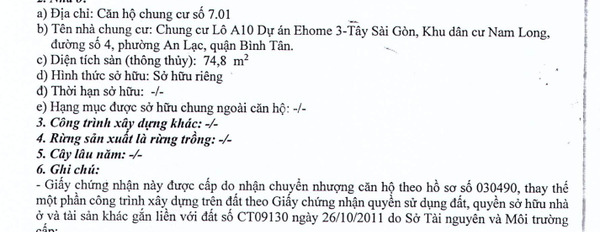 Dự án EHome 3, bán căn hộ vị trí đặt ngay ở Hồ Học Lãm, Hồ Chí Minh diện tích chuẩn 76.9m2-03