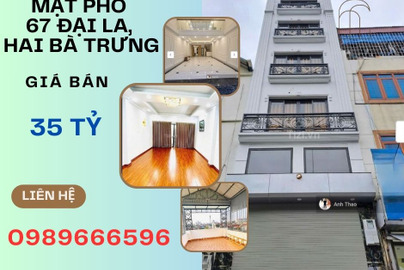 Bán nhà mặt phố quận Hai Bà Trưng thành phố Hà Nội giá 35.0 tỷ